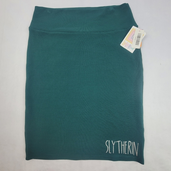 NWT LulaRoe Harry Potter green Slytherin skirt